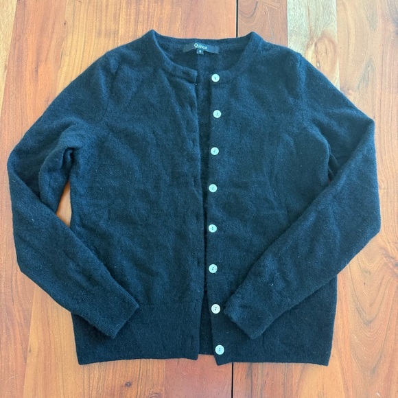 Quince Black Cashmere Women's Cardigan - Picture 2 of 9